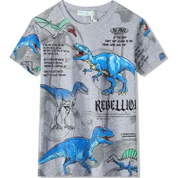 Chlapecké tričko - KUGO MC9859, šedý melír Barva: Šedá, Velikost: 98