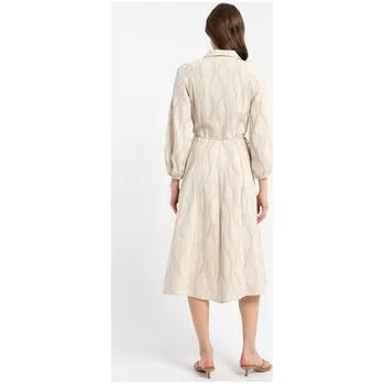 Dámské šaty CLICK Každodenní šaty 60-6098 Écru Reglan Fit 36