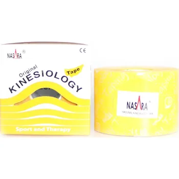 Tejpovací páska Nasara Kinesiology Tape 5cm x 5m žlutý