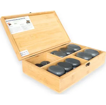 Masáž Sada lávových kamenů v dřevěné krabičce 36ks