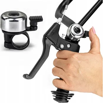 Zvonek na kolo Hlasitý kovový zvonek na kolo stříbrný klasický hliníkový