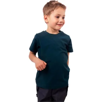 Dětské tričko, krátký rukáv, lahvově zelené 134