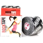 Kineziologický tejp RockTape 5cm x 5m černý se značkou