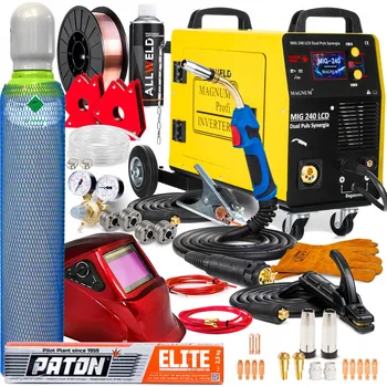 Svářečka POLOAUTOMATICKÝ SVAŘOVACÍ STROJ MAGNUM MIG 240 LCD DUAL PULS SYNERGIE 3V1