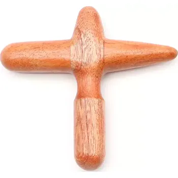Masážní přístroj Dřevěná masážní pomůcka ve tvaru kříže
