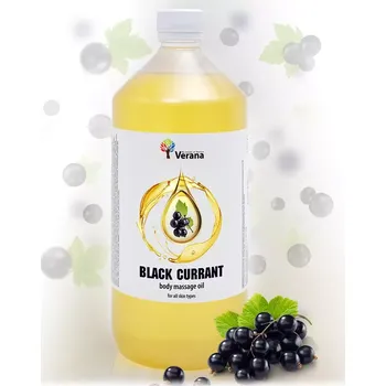 Masážní přípravek VERANA Černý rybíz rostlinný masážní olej 1000ml