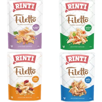 Krmivo pro psa 24ks-24x100g RINTI Filetto kapsičky v želé míchané balení (4 druhy) vlhké krmivo pro psy