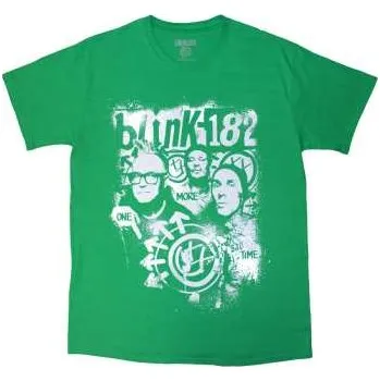 Pánské oblečení Merch Blink-182: Blink-182 Unisex T-shirt: One More Time Spray Paint (green) (xx-large) XXL