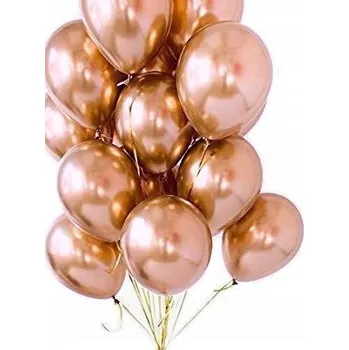 Balónek BALÓNKY chromové ROSE GOLD lesklé PERFEKTNÍ k 50. narozeninám