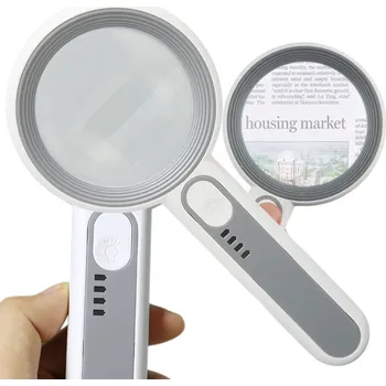 Lupa VERK GROUP Čtecí lupa 5x s jasným LED osvětlením NO.5012C pro dokonalé zvětšení