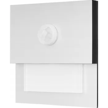 Nástěnné svítidlo Schodišťová světla s POHYBOVÝM a soumrakovým SENZOREM 230V LED STŘÍBRNÁ STUDENÁ BÍLÁ 6000K