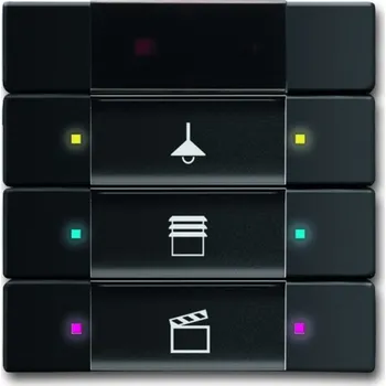 vypínač Prvek ovládací 3-/6násobný s IR rozhraním ABB Future linear, Busch-axcent 2CKA006135A0166 mechová černá