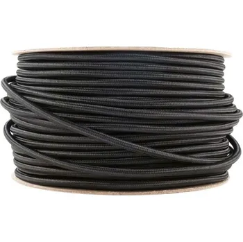 Prodlužovací kabel PREMIUMLUX Opletený kabel PREMIUM 2 žilový černý 2x0,75mm2 - 1m