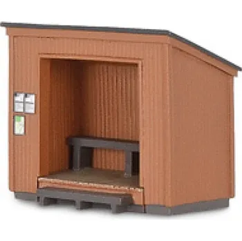 Modelová železnice dřevěná čekárna hotový model Liliput L937002