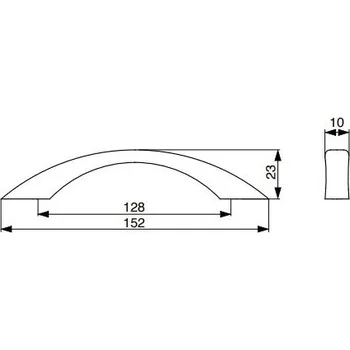 Nábytkové kování - Úchytka Piombina satin nikl Rozteč: 128 mm