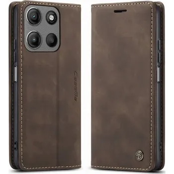 Pouzdro na mobilní telefon Pouzdro s klopou Caseme pro Motorola, Moto G15 Power, hnědé