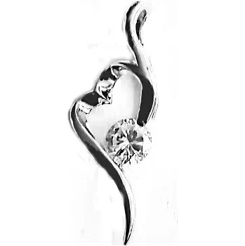 Přívěsek Stříbrný přívěsek srdce čirý zirkon (Stříbrný přívěsek srdíčko se zirkonem)