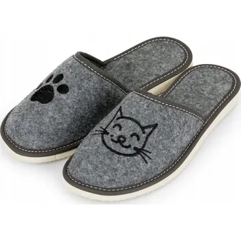 Dámské pantofle Dámské pantofle pantofle pantofle domácí pantofle šedé kočky nazouvací vel. 41