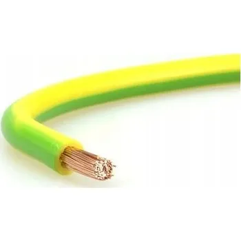 elektrický kabel Kabel LGY H07V-K 4mm2 žluto-zelený