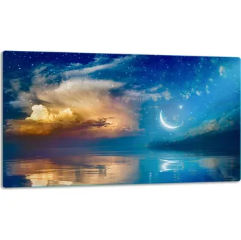 Kuchyňské prkénko SKLENĚNÁ DESKA NA KRÁJENÍ 52x30 NEBE