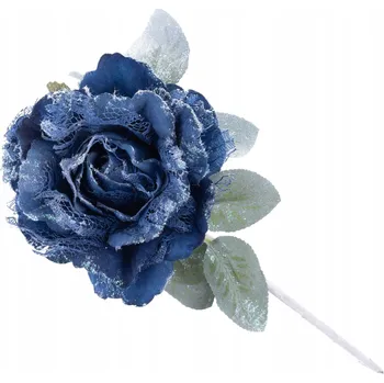 Obraz Květ MagicHome, pivoňka s listem, modrá, stonek, velikost květu: 12 cm, délk