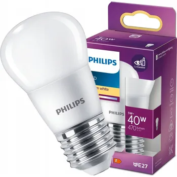 Žárovka LED žárovka malá koule E27 P45 4,9W = 40W 470lm 2700K teplá bílá PHILIPS