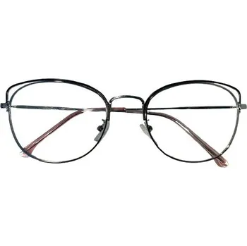 Brýlová obroučka Dámské kočičí brýle proti modrému světlu - Červené, stříbrné