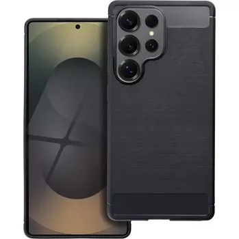 Pouzdro na mobilní telefon Odolné pouzdro Carbon – Samsung Galaxy S25 Ultra, černé (Carbon – odolné gumové pouzdro s karbonovým motivem a ochranou rohů pro Samsung Galaxy S25 Ultra, černé)