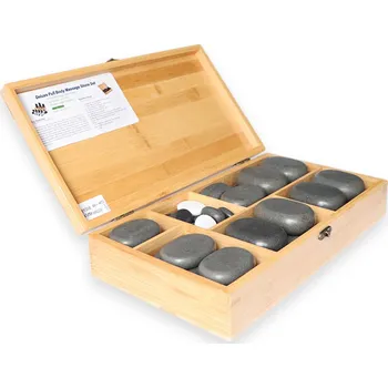 Masáž Sada lávových kamenů v bambusové krabičce 45ks