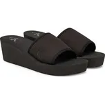 Nazouváky Calvin Klein Jeans Beach Wedge Slide Canvas YW0YW01725 Černá 37