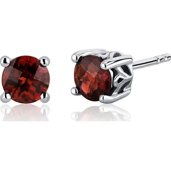 Šperk Stříbrné náušnice s granáty Drary
