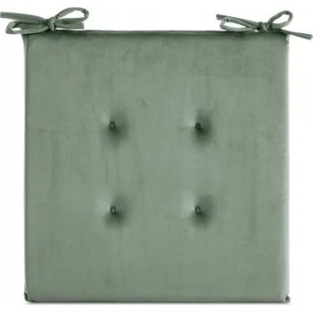 Polštář Polštář na židli 40X40X3 Gaja mátová samet s tkaničkami