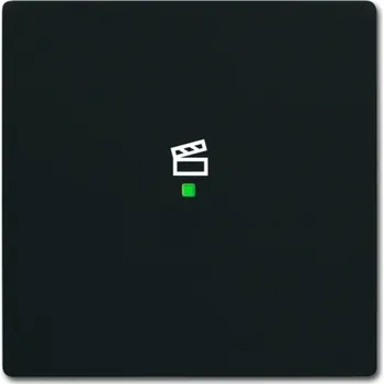 Kryt 1násobný, symbol "scény" ABB Future linear, Busch-axcent 2CKA006220A0621 mechová černá