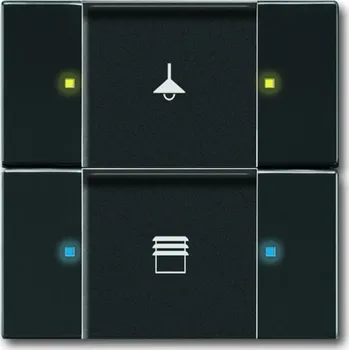 vypínač Prvek ovládací 2-/4násobný ABB Future linear, Busch-axcent 2CKA006116A0217 mechová černá