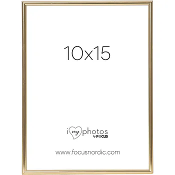 Rám na obraz Focus Can-Can hliníkový rámeček, lesklá zlatá, 10x15 cm