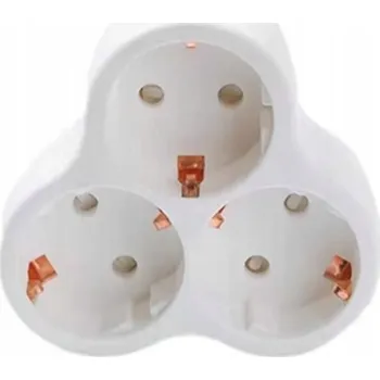 Elektrická zásuvka Schuko Rozbočka do zásuvky T-rozdělovač 3x