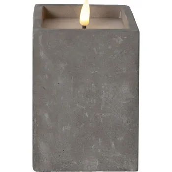 Svíčka BETONOVÁ stolní svíčka LED na baterie s časovačem IP20, 14,50 cm