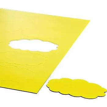 Dekorativní magnet Magnetické obláčky žluté, sada 10 ks