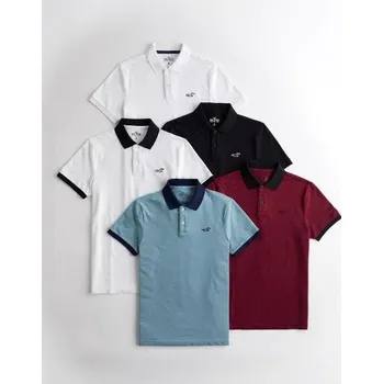 POLOKOŠILE HOLLISTER - BÍLÁ S ČERNÝM LÍMCEM- 027