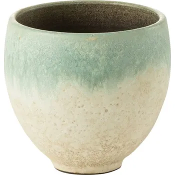 Květináč Pastelově tyrkysový keramický obal na květináč Nice Aqua - Ø 21*21 cm