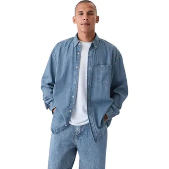 košile GAP Denim Big LS - Medium Wash M