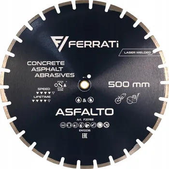 Řezný kotouč Diamantový kotouč řezný 1A1RSS C1S 500mm 25,4-F4mm ASFALT FERRATi