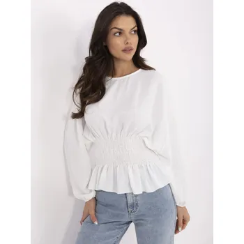 Dámská tunika Elegantní bílá blůza s dlouhým rukávem