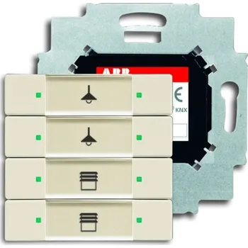 vypínač Prvek ovládací 4násobný ABB Future linear, Solo, Solo carat 2CKA006117A0222 slonová kost