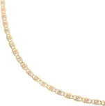 Zlatnictví Helios Plochý dvoubarevný zlatý řetízek Velikost: 45cm, Váha: 8,45g