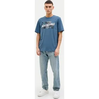 Oblečení a móda Jack & Jones T-Shirt Hawaii 12269324 Modrá Standard Fit M