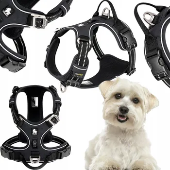 Postroj pro psa POSTROJ PRO PSA EASY WALK TRUELOVE FRONT LINE PREMIUM CORDURA ČERNÝ XS