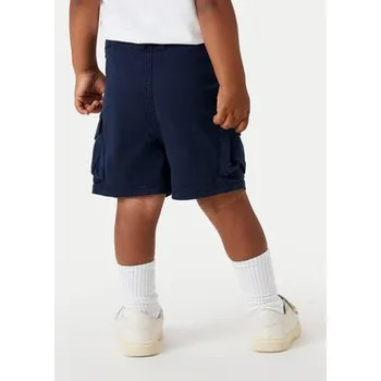 Pánské kraťasy NAME IT Šortky z materiálu Ben 13225803 Tmavomodrá Baggy Fit 104