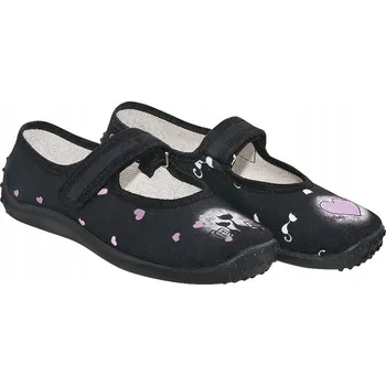 Dívčí baleríny Zetpol Balerínky Papuče Dívčí Julia Černé Kočky Velikost 28