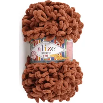 Příze Alize Puffy Fine 897 Světle hnědá (Příze Puffy Fine 897 Světle hnědá)